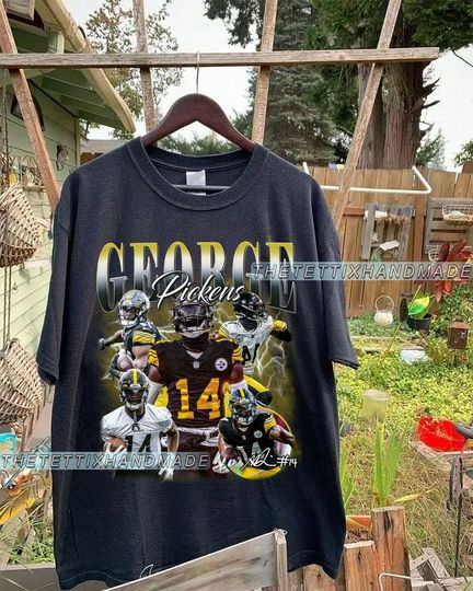 Discover Vintage George Pickens T-Shirt, George Pickens Shirt, Pittsburgh Football Shirt, Vintage Sport Shirt