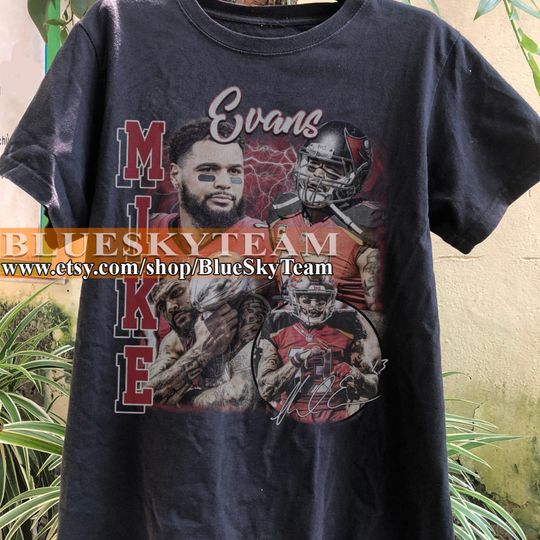 Discover Vintage Mike Evans Shirt, Football shirt, Classic 90s Graphic Tee, Unisex, Vintage Bootleg, Best Gift