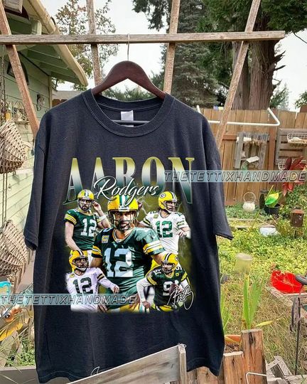 Vintage Aaron Rodgers T-Shirt,Aaron Rodgers Shirt, Green Bay Football Shirt, Vintage Sport Shirt