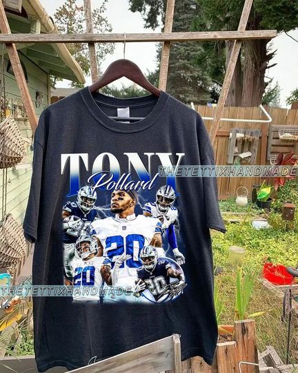 Discover Vintage 90s Graphic Style Tony Pollard T-Shirt, Tony Pollard Shirt, Dallas football Shirt, Vintage Sport Shirt