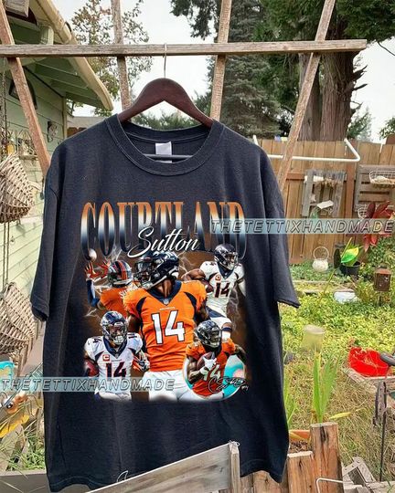 Discover Vintage Courtland Sutton T-Shirt, Courtland Sutton Shirt, Denver Football Shirt, Vintage Sport Shirt