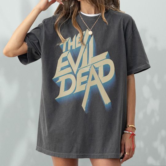 The Evil Dead Graphic T-Shirt, Retro 80s Horror Movie Tee Shirt, Vintage Unisex Ash Evil Dead Poster Logo Merch Memorabilia