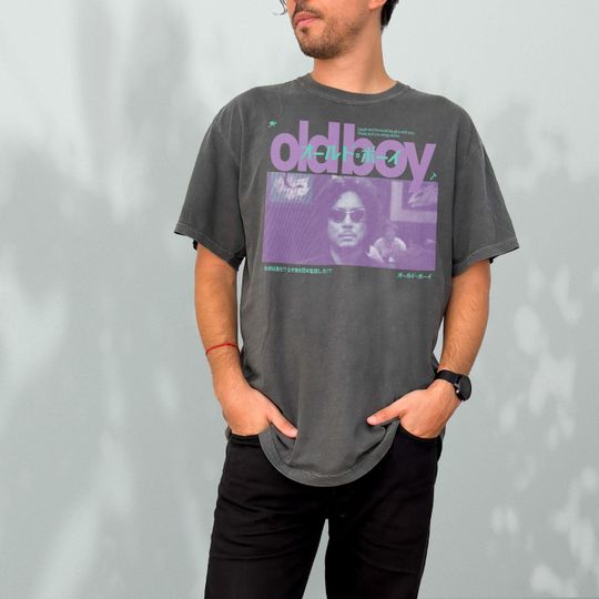 Discover Retro Oldboy T-Shirt, Vintage 2003 South Korean Action Movie Graphic Tee Shirt, Old Boy Film Memorabilia Streetwear for Men and Women