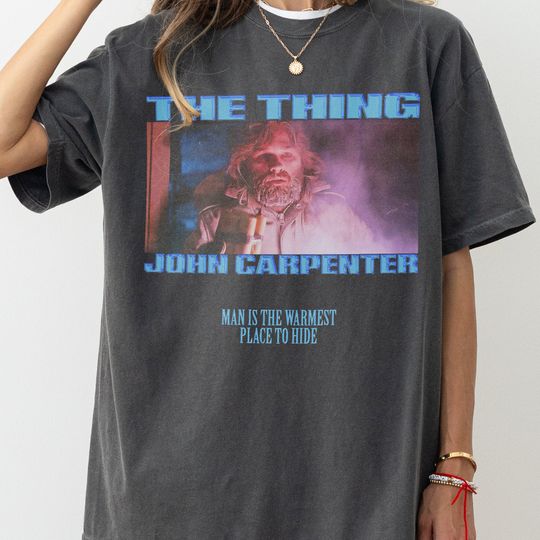 Discover The Thing Movie Shirt, Retro Washed Faded John Carpenter Horror Movie Memorabilia, The Thing Film Bootleg Streetwear Graphic Tee