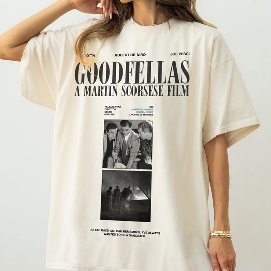 Discover Goodfellas Movie Shirt, Retro Goodfellas Oversized Graphic Heavyweight T-Shirt, Martin Scorcese Best Movies of All Time Memorabilia
