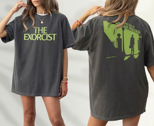 Exorcist Movie T-Shirt, Retro Horror Film Graphic Tee Shirt, Original The Exorcist Memorabilia, Scary Movie Floating Exorcism Scene Merch