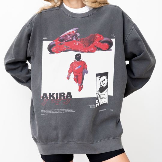 Akira Inspired Anime Graphic Sweatshirt  Unisex, Vintage Japanese Movie Poster Print, Soft Cotton Blend, Street Style Pullover