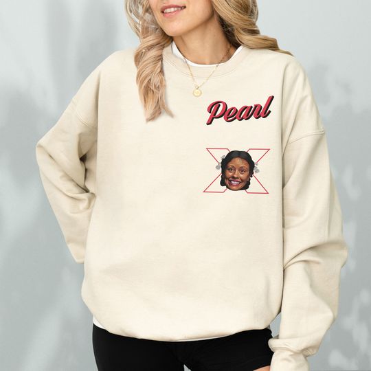 Discover Pearl Movie Sweatshirt, Ti West Horror Movie Inspired Crewneck Sweatshirt, Mia Goth Pearl Apparel, Maxxxine Horror Film Memorabilia