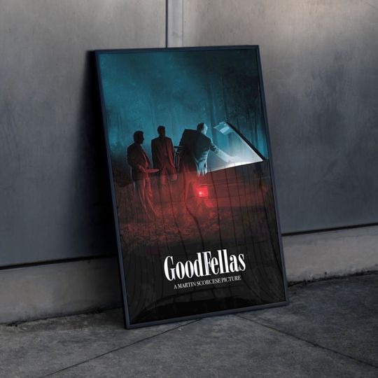 Goodfellas Movie Poster, Martin Scorcese Mafia Movie Wall Art, Retro Gangster Film Cinema Decor