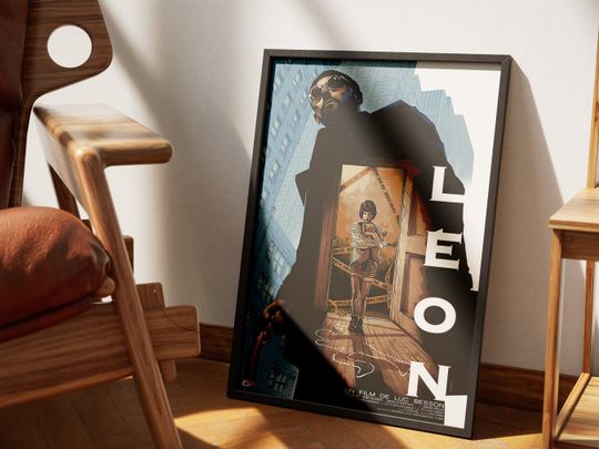 Discover Leon the Professional Movie Poster, Vintage 90s Action Movie Wall Art, Gift for Dad or Boyfriend