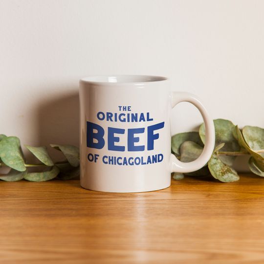 Discover The Bear Show Coffee Mug, The Original Beef of Chicagoland Restaurant Logo Ceramic Mug, Jeremy Allen White TV Show Memorabilia Collectible