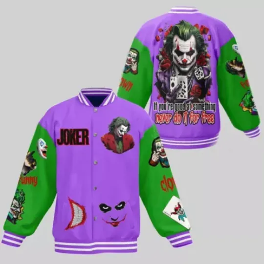 Discover Horror Halloween Joker Clown If You're Good At Something Baseball Jacket