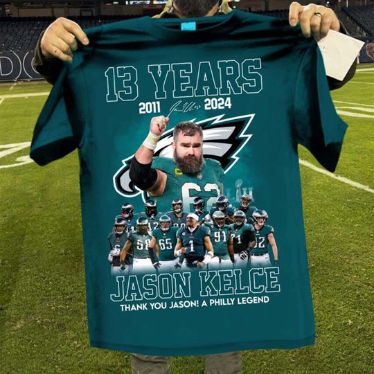 Discover Jason Kelce Thank You Jason A Philly Legend 13 Year Shirt