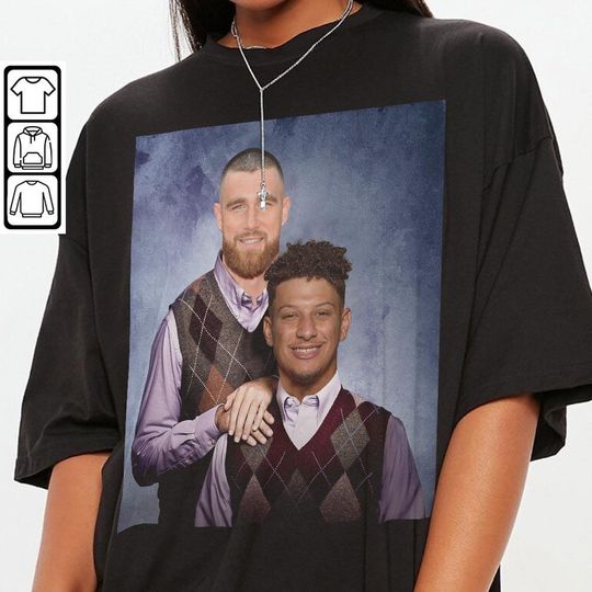 Patrick Mahomes Travis Kelce Kansas City Football Shirt, Funny Shirt Christmas Gift Fathers Day Unisex, Football Fan Gift