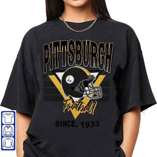Discover Vintage Pittsburgh Football Crewneck Sweatshirt, American Football Fan, Sunday Game Tee
