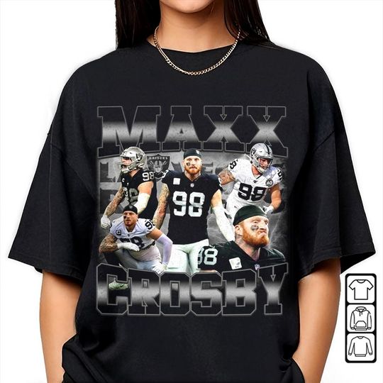 Maxx Crosby Shirt, Vintage Y2K Bootleg Sport Merch Fan Sweatshirt, Maxx Crosby Homage Tshirt