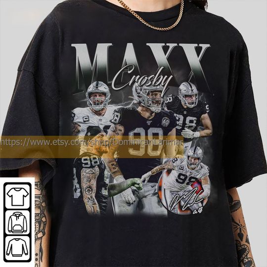 Vintage 90s Graphic Style Maxx Crosby T-Shirt, Maxx Crosby Shirt, Las Vegas Football Shirt, Vintage Oversized Sport Shirt