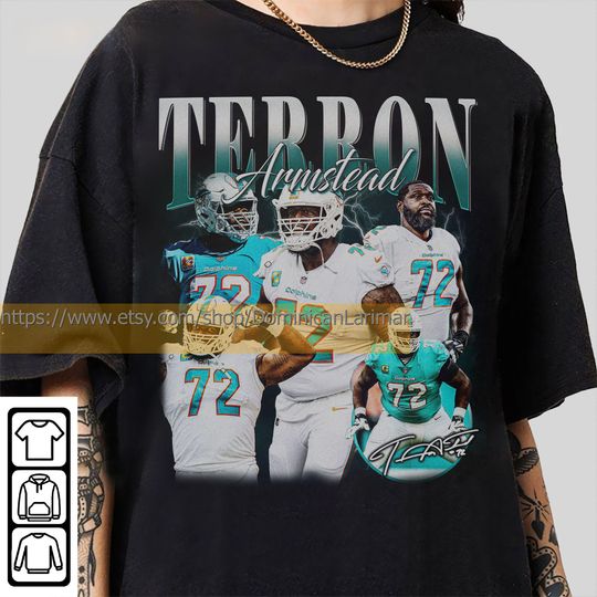 Vintage Terron Armstead T-Shirt, Terron Armstead Shirt, Miami Football Shirt, Vintage Oversized Sport Shirt