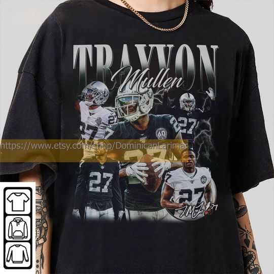 Vintage 90s Graphic Style Trayvon Mullen T-Shirt, Trayvon Mullen Shirt, Las Vegas Football Shirt, Vintage Oversized Sport Shirt