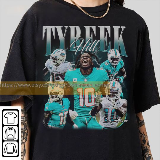 Discover Vintage 90s Graphic Style Tyreek Hill T-Shirt, Tyreek Hill Shirt, Miami Football Shirt, Vintage Oversized Sport Shirt