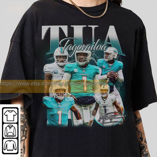 Vintage 90s Graphic Style Tua Tagovailoa T-Shirt, Tua Tagovailoa Shirt, Miami Football Shirt, Vintage Oversized Sport Shirt