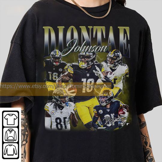 Discover Vintage 90s Graphic Style Diontae Johnson T-Shirt,Diontae Johnson Shirt, Pittsburgh Football Shirt, Vintage Oversized Sport Shirt
