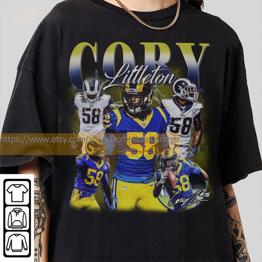 Discover Vintage 90s Graphic Style Cory Littleton T-Shirt, Cory Littleton Shirt, Las Vegas Football Shirt, Vintage Oversized Sport Shirt