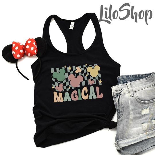 Discover Magical Tank Top, Mickey Mouse Tank, Women's Tank Top, Magic Kingdom Trip,  Most Magical Place, Racerback Tank For Women