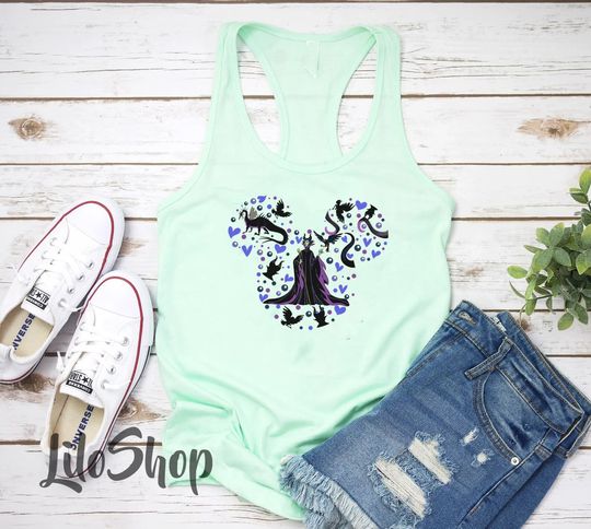 Discover Maleficent Tank Top, Maleficent Women's Tank, Villain Maleficent Shirt, Bad Witches Shirt, Villains Tank Top