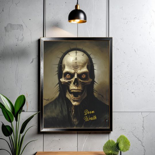 Horror Halloween Poster Print Dooom Wraith, Halloween Unique Home Decor