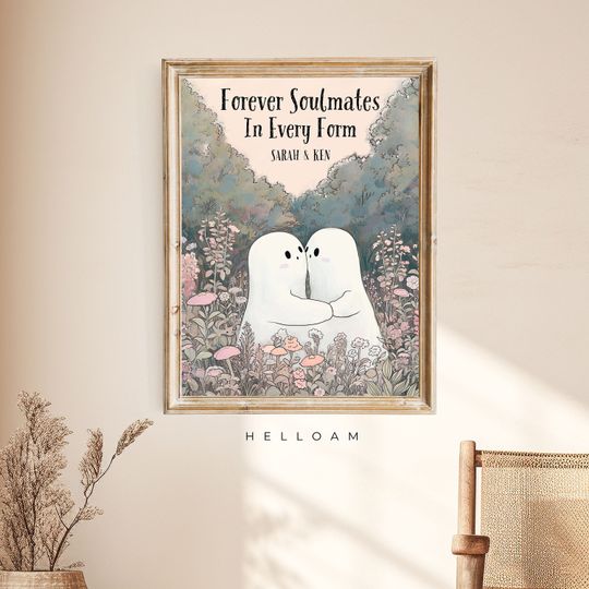 Discover Cute ghost Poster Horror Spooky Cute Wall Art Halloween Poster