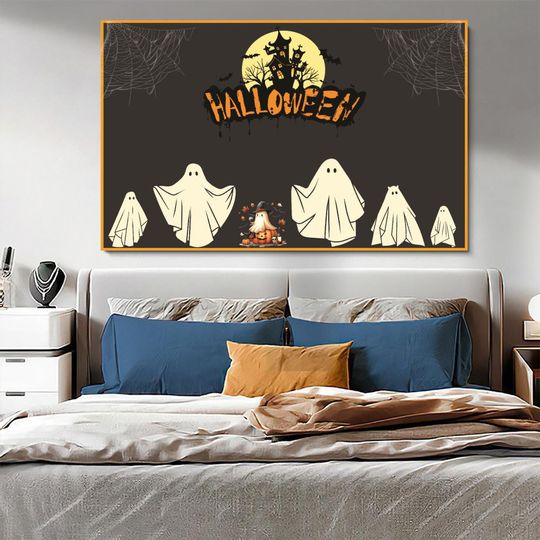 Discover Ghost Family Wall Art, Spooky Prints Art, Halloween Ghosts Wall Decor