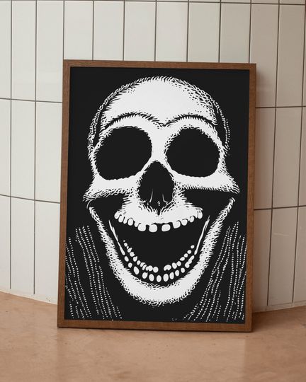 skeleton print | halloween wall art | halloween decor | halloween poster