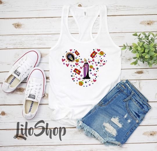 Evil Queen Shirt, Evil Queen Tank, Mickey Villain Shirt, Villain Ladies Tank, Snow White Seven Dwarfs