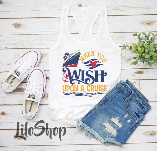 Discover Cruise Tank Top, Mickey and Minnie Cruise Tank Top, Family Cruise Tank Shirt, When You Wish Upon A Cruise Shirt, Cruise squad Shirt