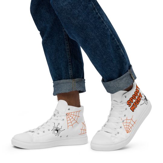 Discover Spooky Mens high top canvas shoes
