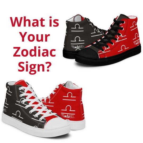 Tampa Bay Buccaneers Zodiac Sign Shoes l Adult Gym Sneakers l Astrology Hightops l Custom High Top Canvas Shoe l Pattern Gift Football Kicks