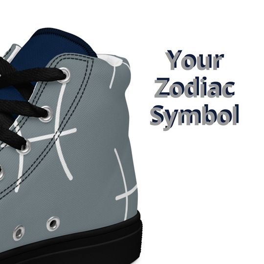 Discover Dallas Cowboys l NFC East l Zodiac Sign Shoe | Adult Gym Sneakers | Custom High Top Canvas Shoe | Pattern Gift | Astrological Football Kicks