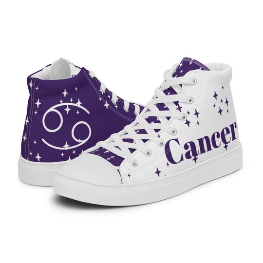 Discover Cancer Alexandrite Mens High Top Canvas Shoes