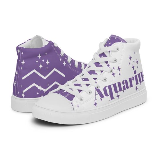 Aquarius Amethyst Mens High Top Canvas Shoes