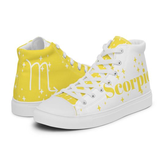 Scorpio Topaz Mens High Top Canvas Shoes