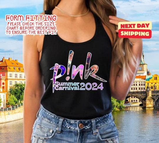 Discover P!nk Pink Singer Summer Carnival 2024 Tour Tank Top, Pink Fan Lovers Shirt, Music Tour 2024 Shirt, Trustfall Album Shirt, Concert Tank