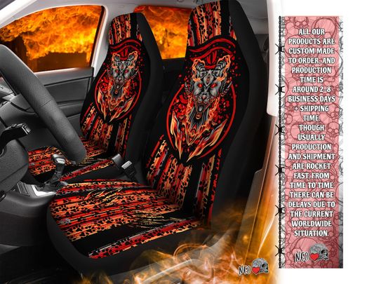 Discover Egyptian satanic cat Car Seat Covers, Egypt mythology Car Seats Protector, Halloween mad cat paws, gothic car accessories