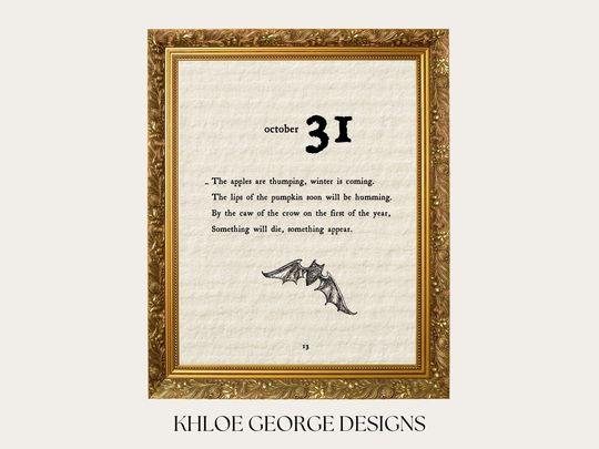 Discover Halloween PRINTABLE Art, Book Page Print,Halloween Poster,Halloween Decor