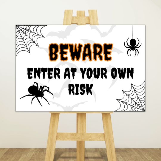 Discover Halloween Welcome Sign Template, Halloween Porch Sign, Halloween Door Decor