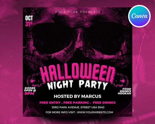Discover Halloween Flyer Template, Halloween Canva Editable Flyer Template for Print