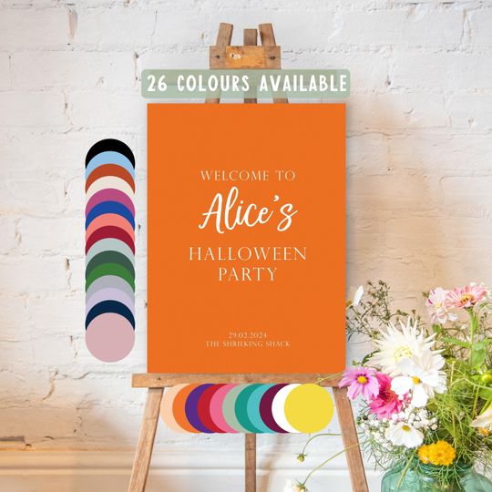 Discover Halloween poster sign for welcome to a Halloween party