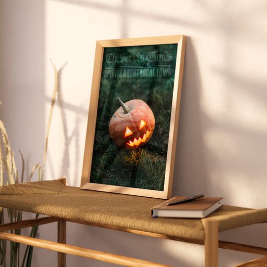 Halloween Print Trendy  Newspaper Print Newspaper Poster Halloween Poster Photography