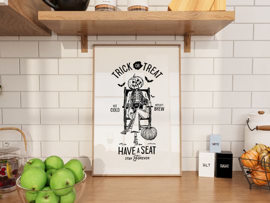 Discover Witches Brew Coffee Wall Art Coffee Bar Decor Halloween Coffee Print Bar Cart Poster