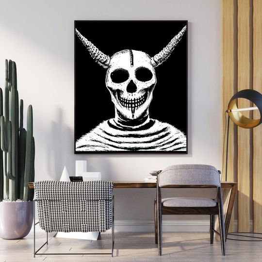 Discover skeleton print | halloween wall art | halloween decor | halloween poster
